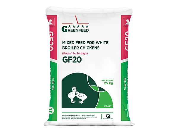 Mixed feed for white broiler chickens (GF20)